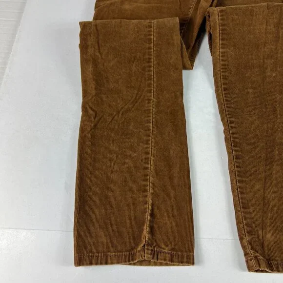 Y2K Levi's Corduroy Pants Women's Measured 31x32 Straight Brown Stretch Tag 6M - Picture 4 of 16